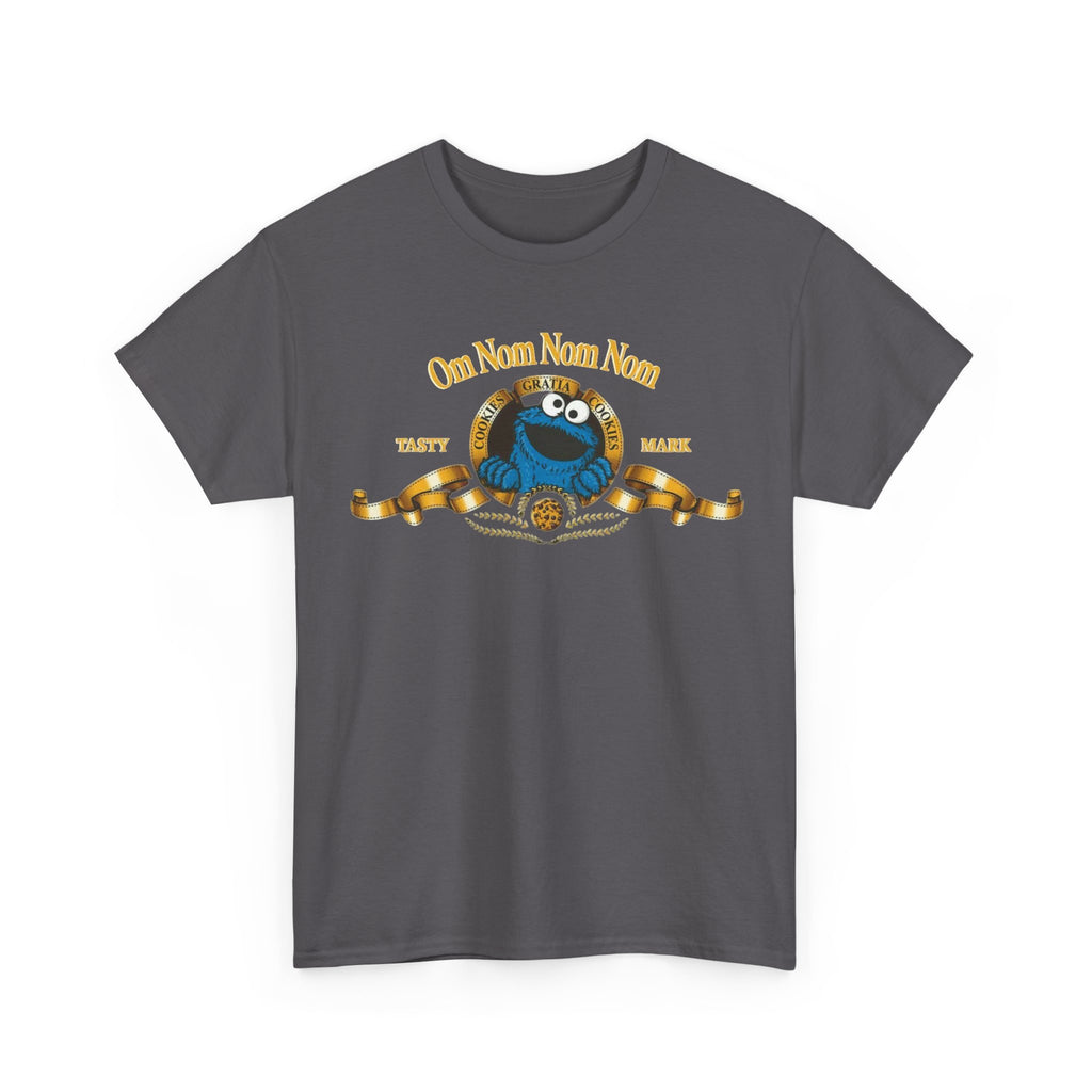 Cookie Monster "Om Nom Nom Nom" Vintage Badge Cotton T‑Shirt
