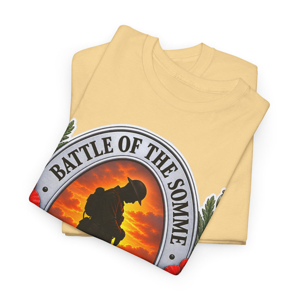 Battle of the Somme Memorial Cotton T-Shirt — 100th Anniversary Poppy Tribute