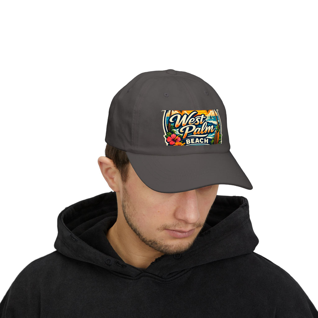 West Palm Beach Dad Cap — Vintage Surfboard Floral Beach Hat