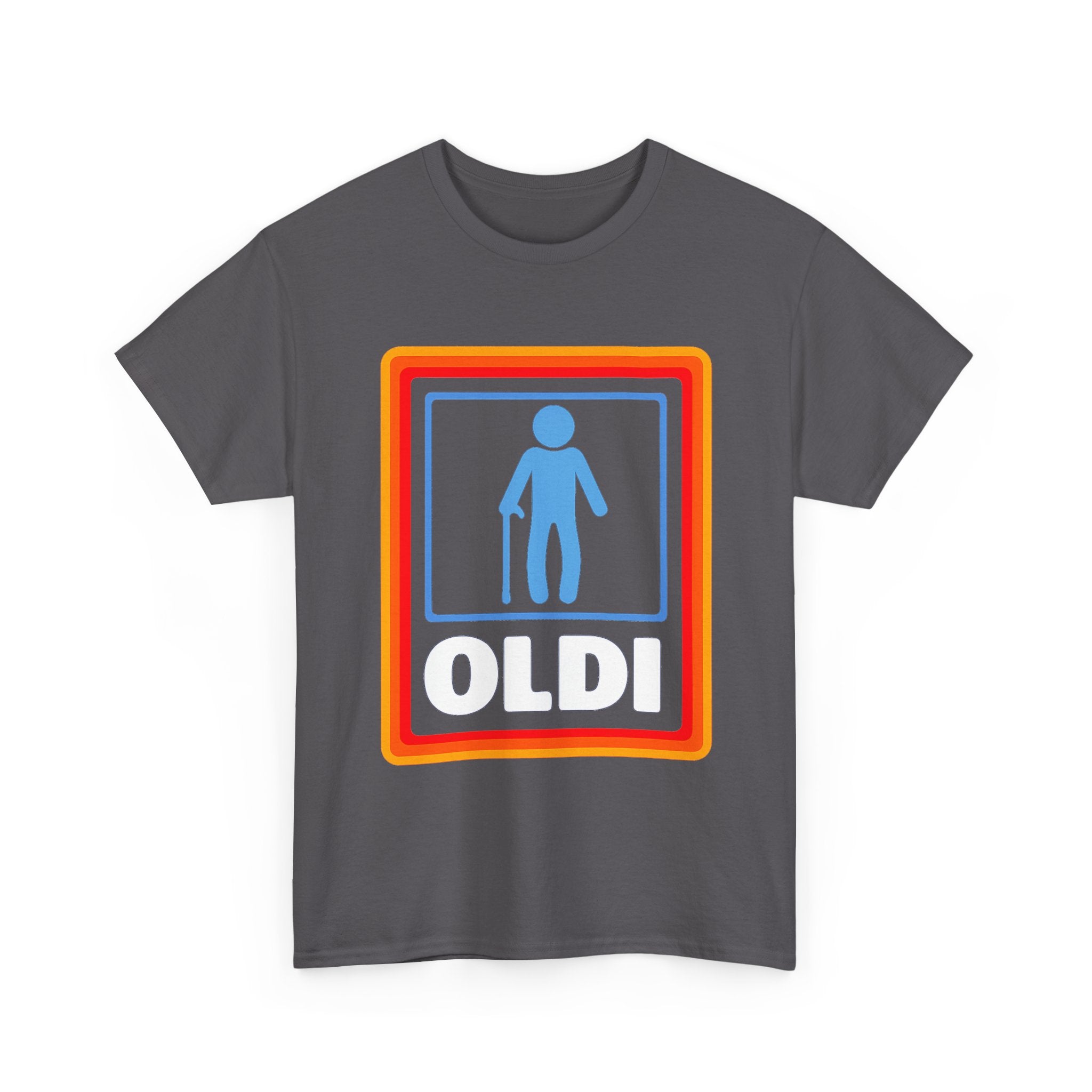 Oldi Retro Logo Tee — Funny Elderly Humour T-Shirt