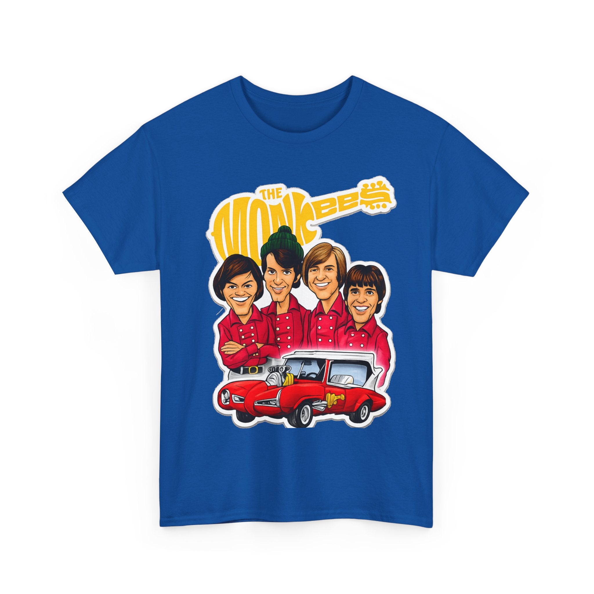 The Monkees Retro Band Tee — Colorful Car Cartoon Graphic