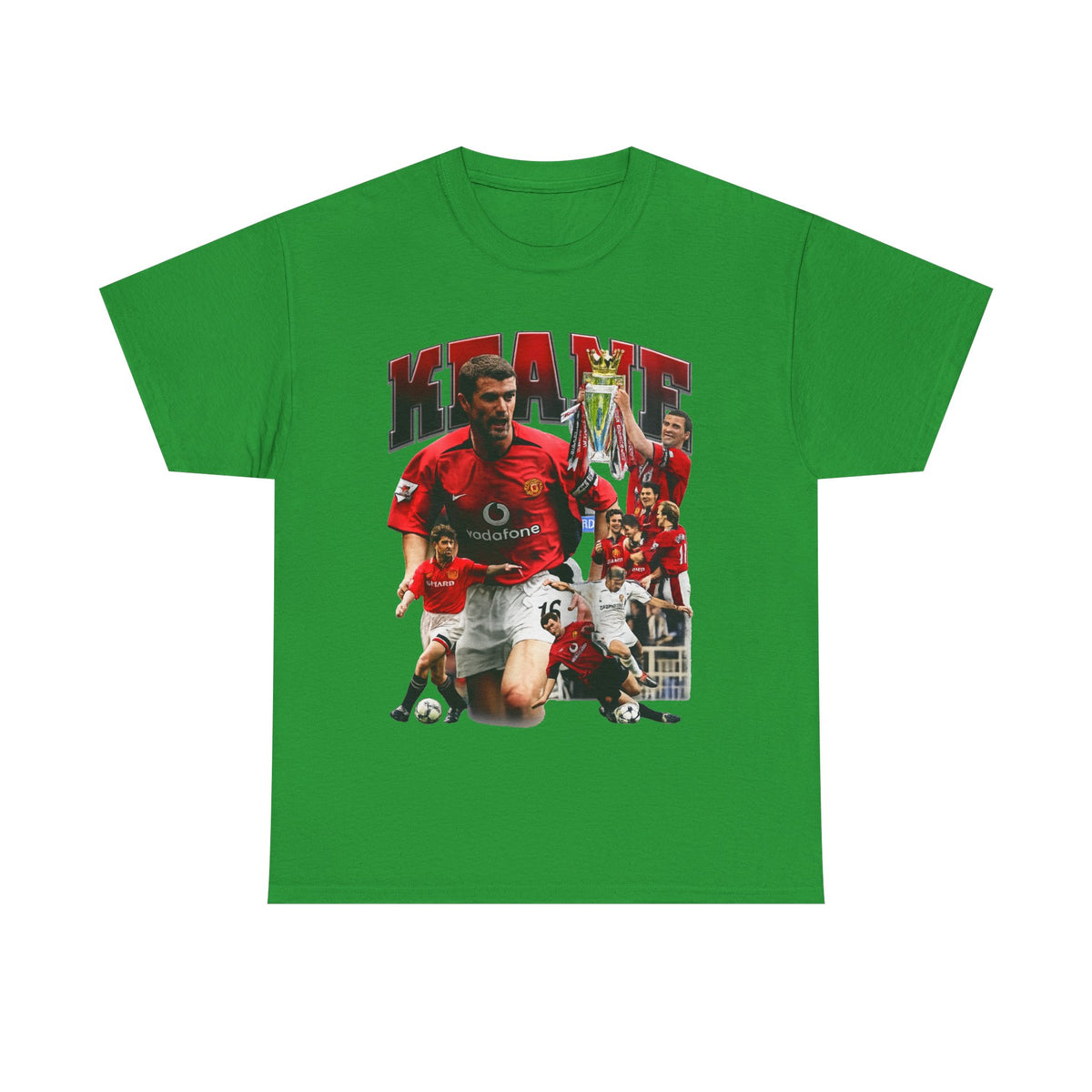 Roy Keane Football Legens Collage Tee — Retro Man United Tribute Shirt