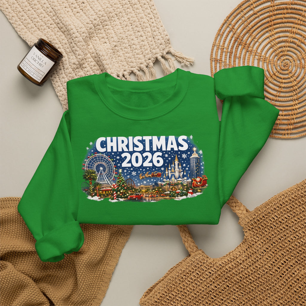 Christmas 2026 Holiday Sweatshirt – Festive Winter Cityscape Crewneck
