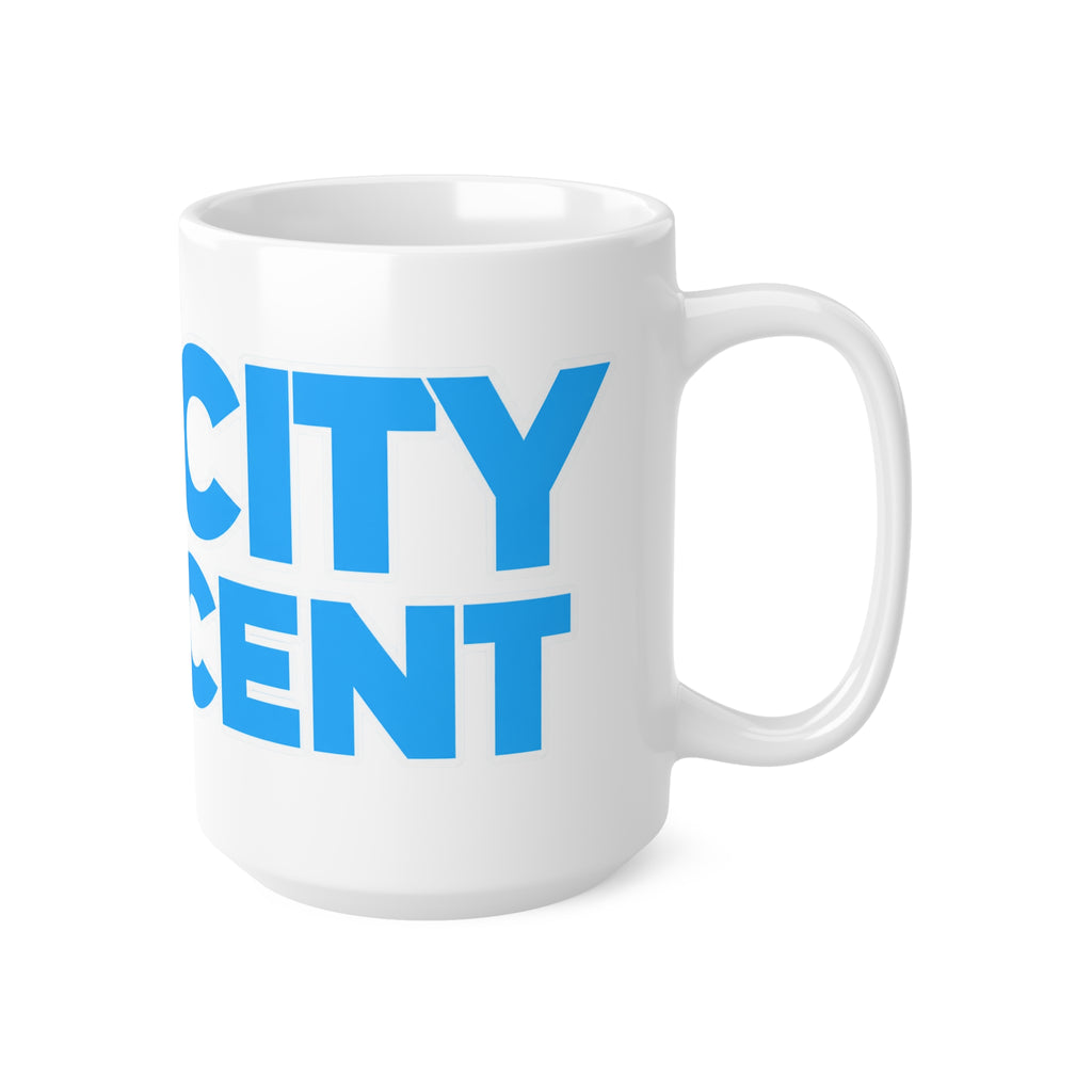 Ceramic Mug - Bold Blue "Man City Innocent" Football Fan Coffee Cup (11oz, 15oz)