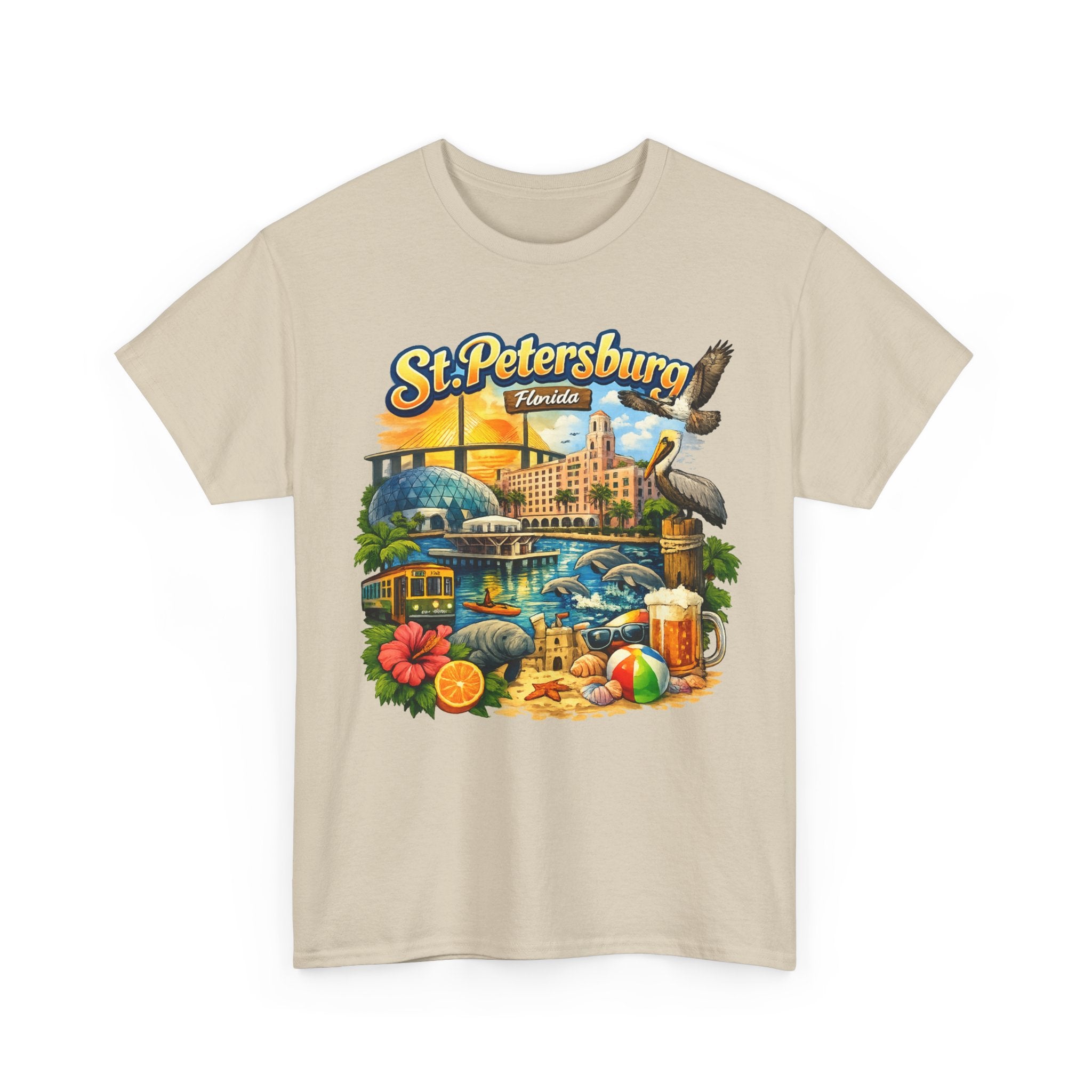 St. Petersburg Florida Retro Beach Scene T-Shirt