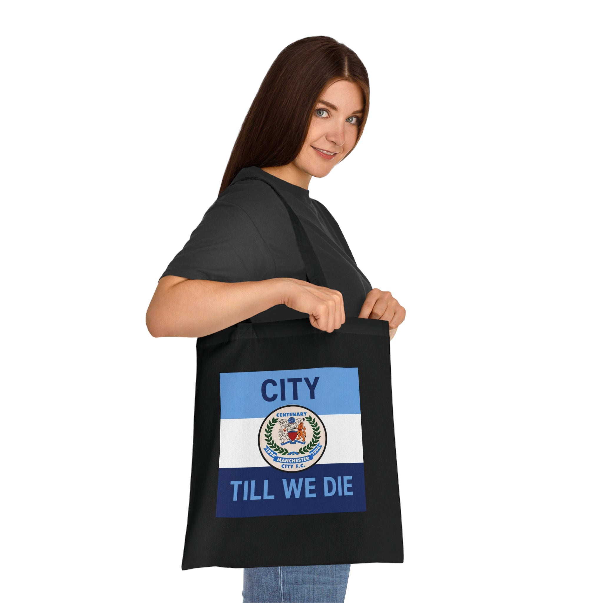 City Till We Die Cotton Tote - Football Fan Flag Tote Bag