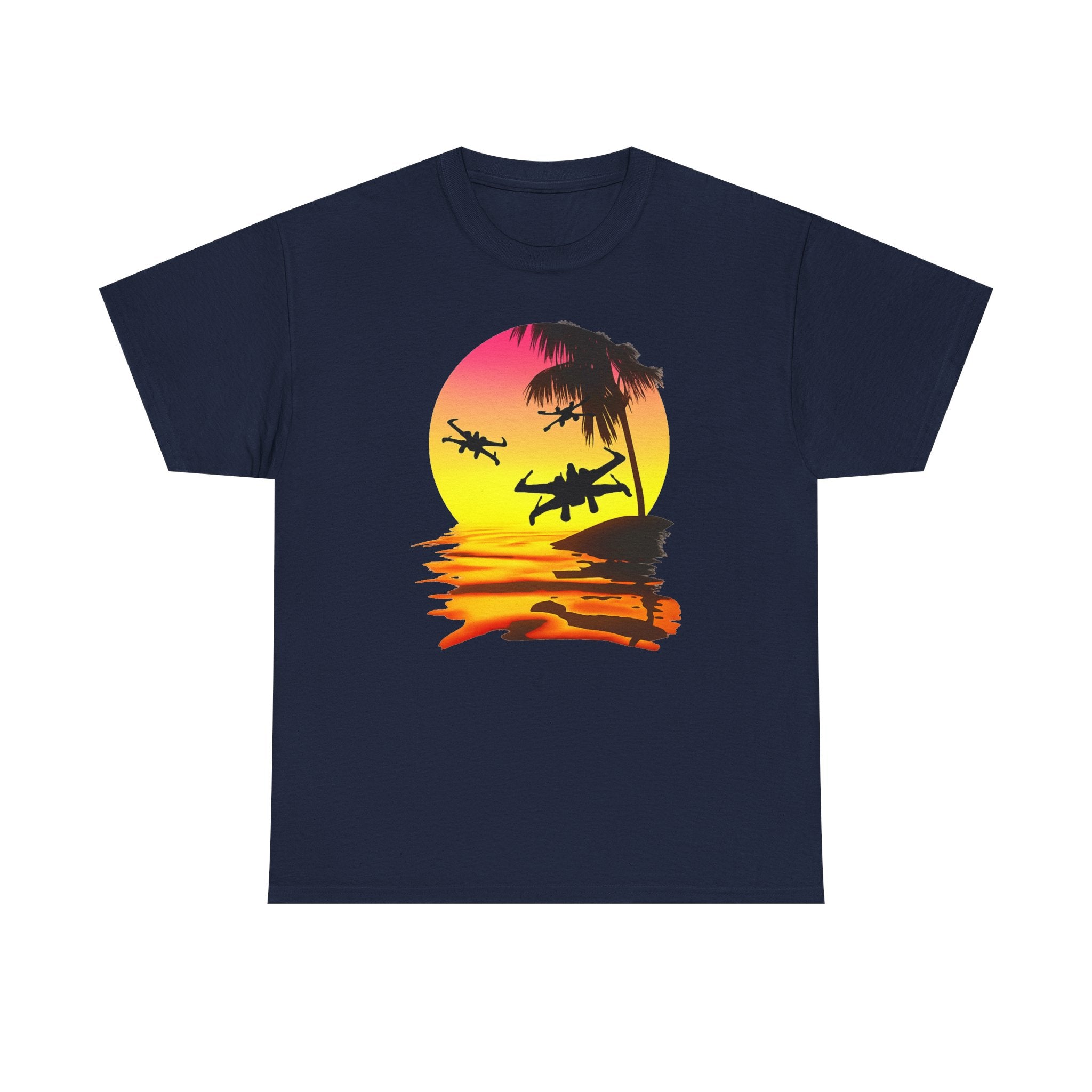 Star Wars X-Ring Sunset Beach Plane T-Shirt