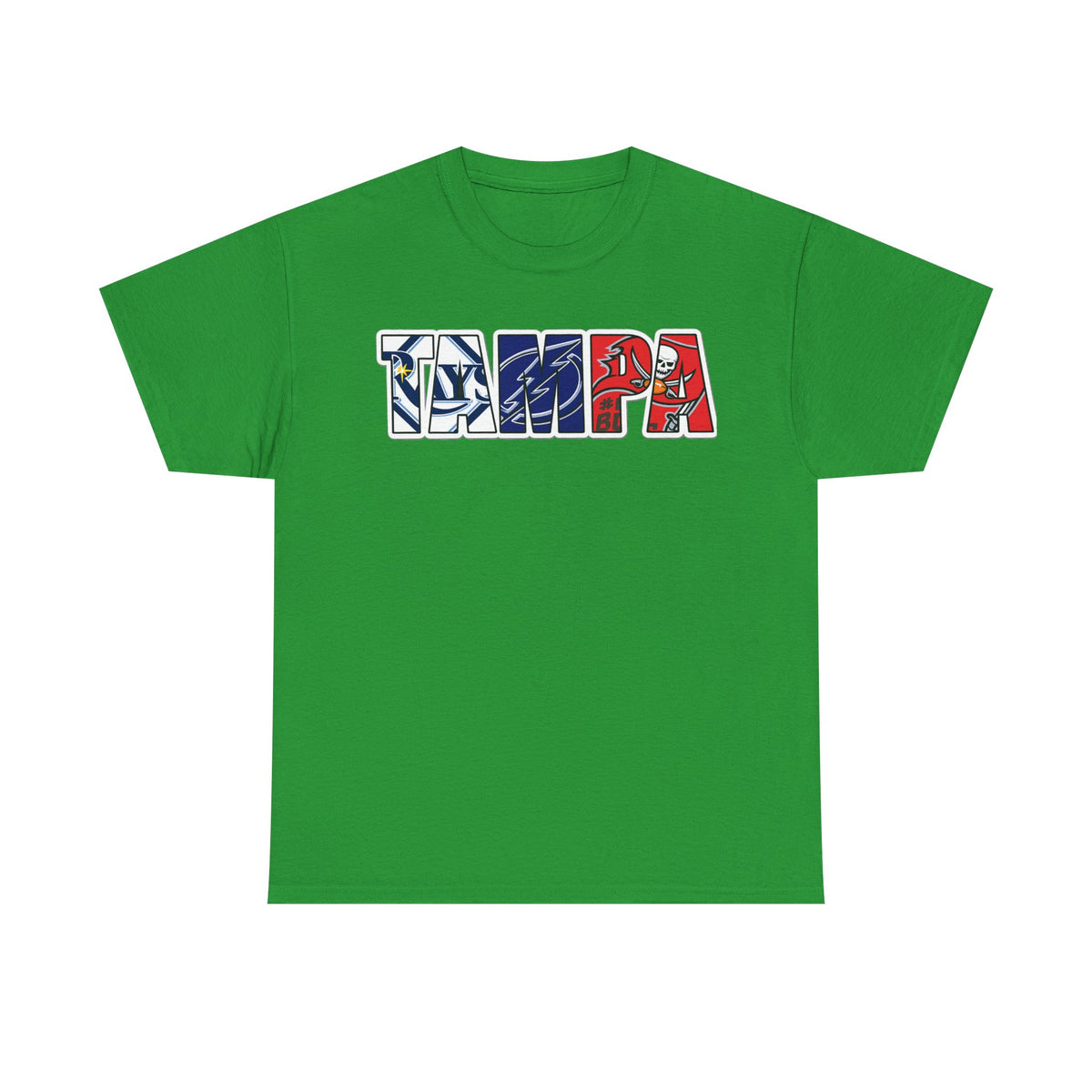 Tampa Block Letter Tee — Florida Flag Graphic T‑Shirt