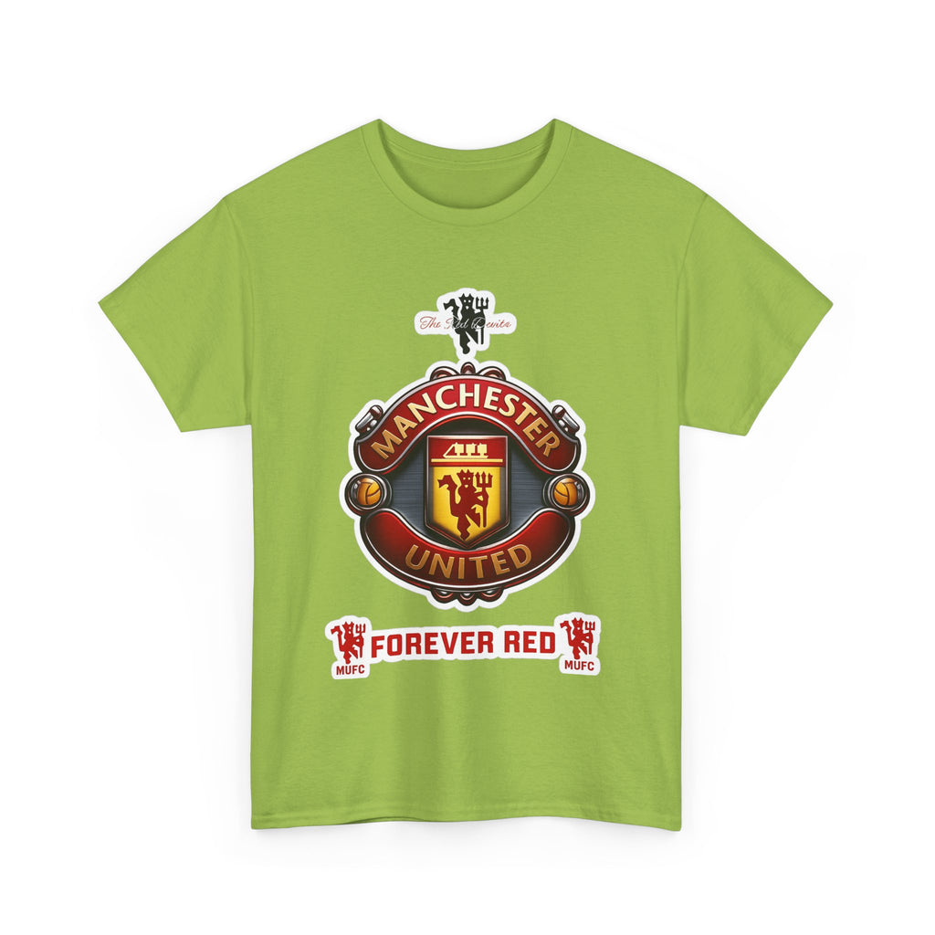 Manchester United Inspired Football Crest Tee — "Forever Red" Supporter Shirt