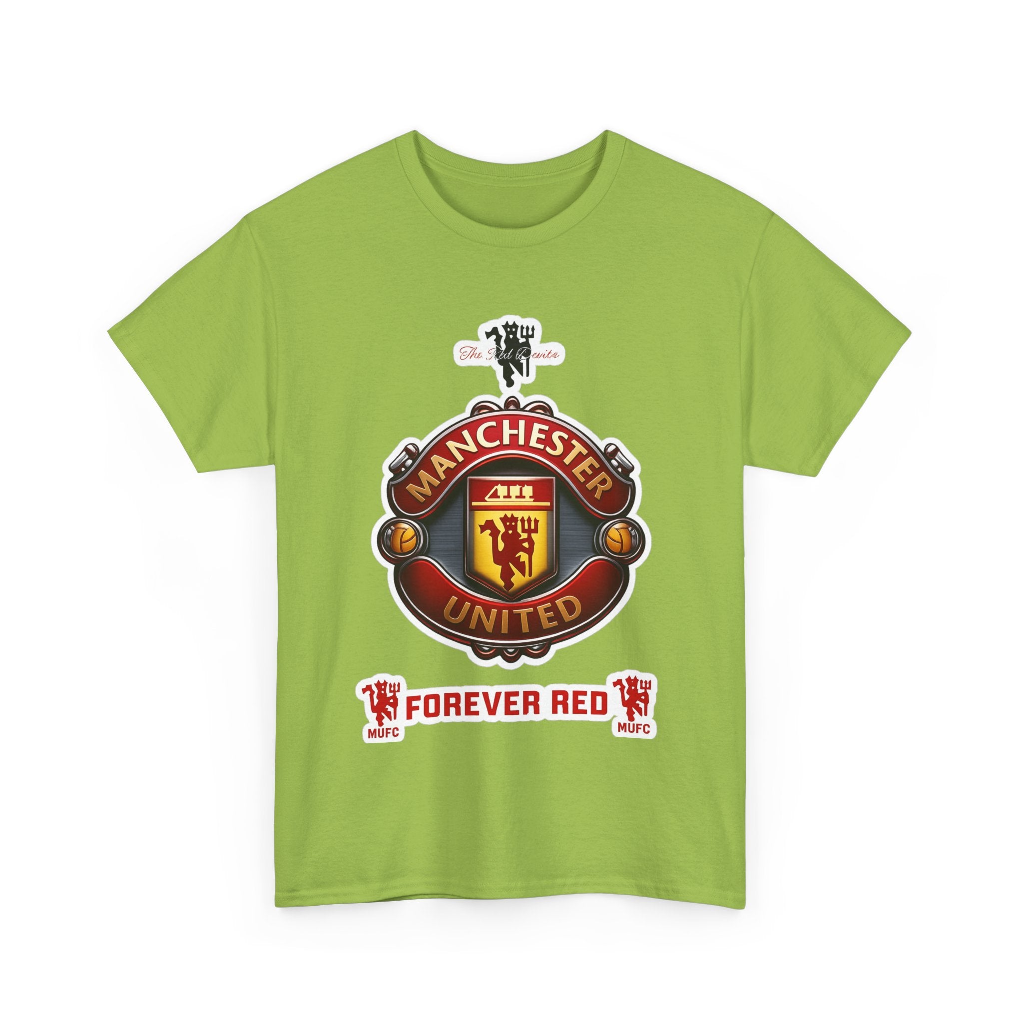 Manchester United Inspired Football Crest Tee — "Forever Red" Supporter Shirt