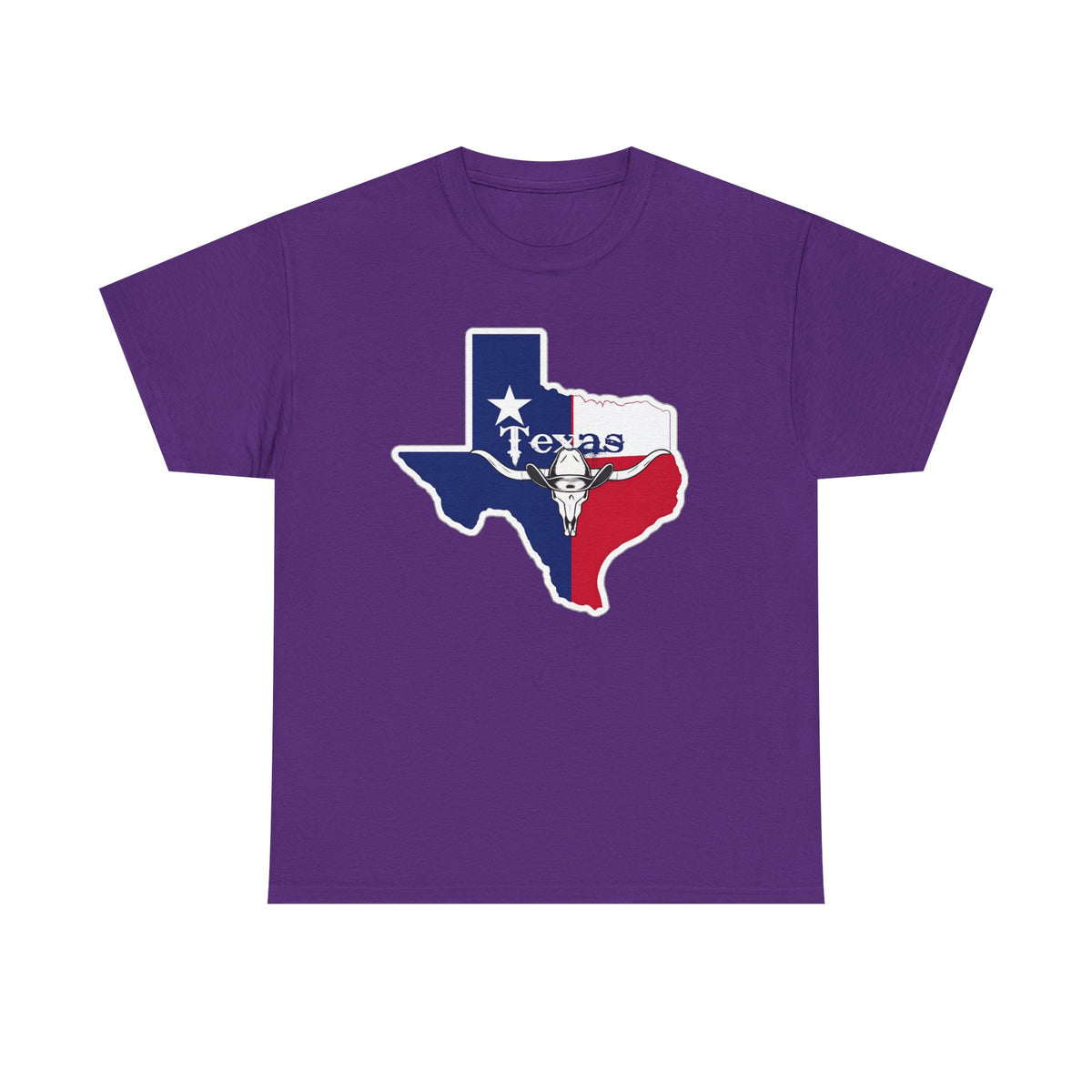 Texas Flag Outline T-Shirt — Lone Star State Map Tee with 'Texas' Text