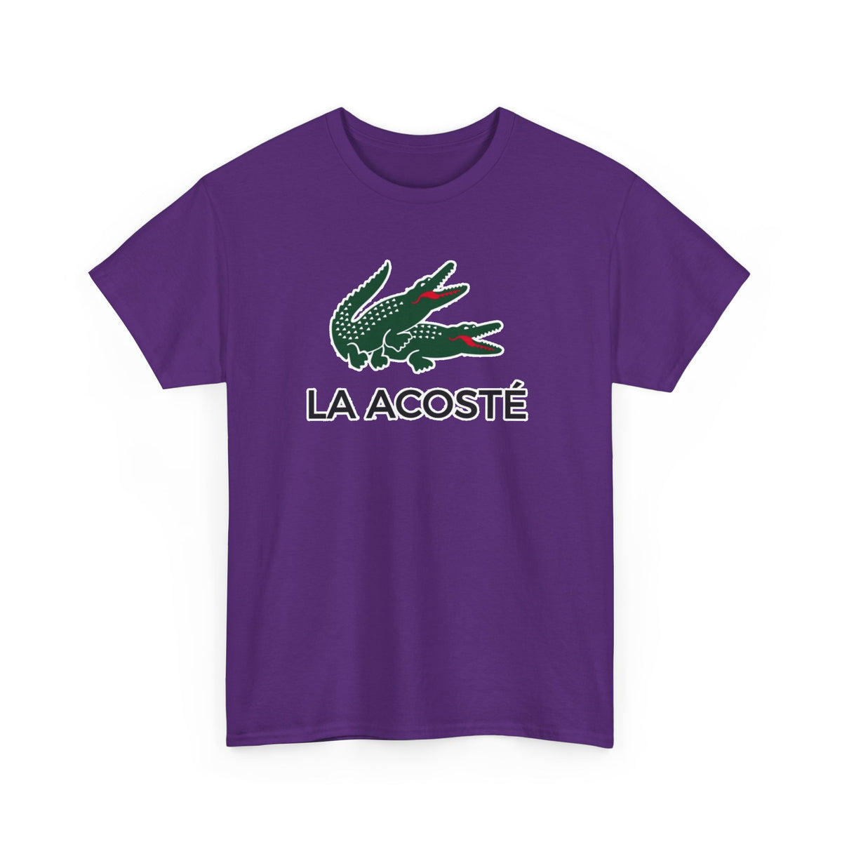 La Acosté Crocodile Logo Graphic Cotton Tee / T-Shirt