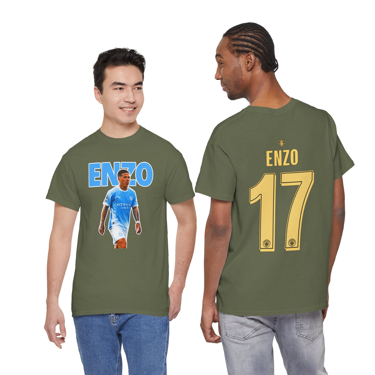 Enzo Fernandez Manchester City Inspired Cotton T-Shirt