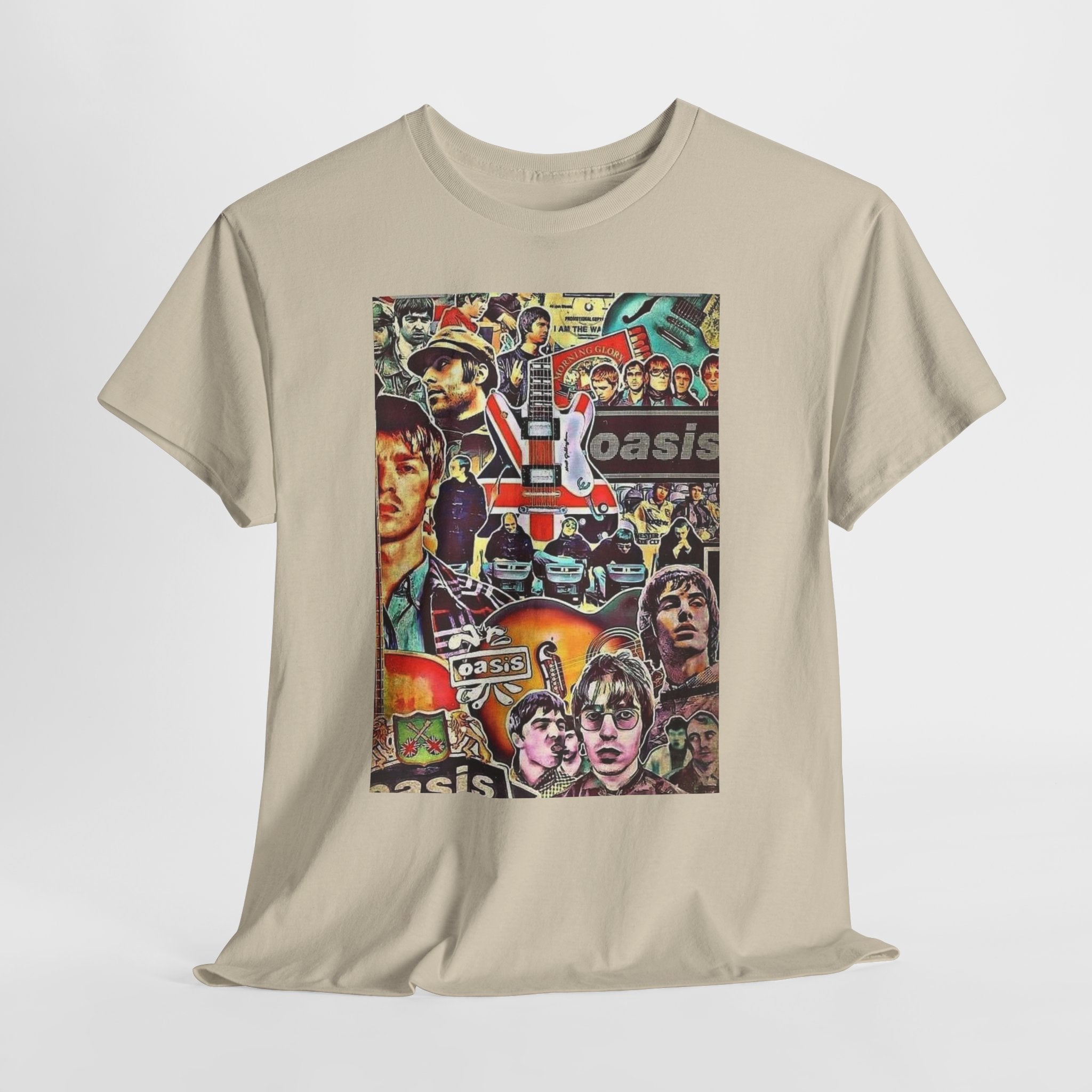 Oasis Collage T-Shirt – Retro Britpop Band Graphic Tee