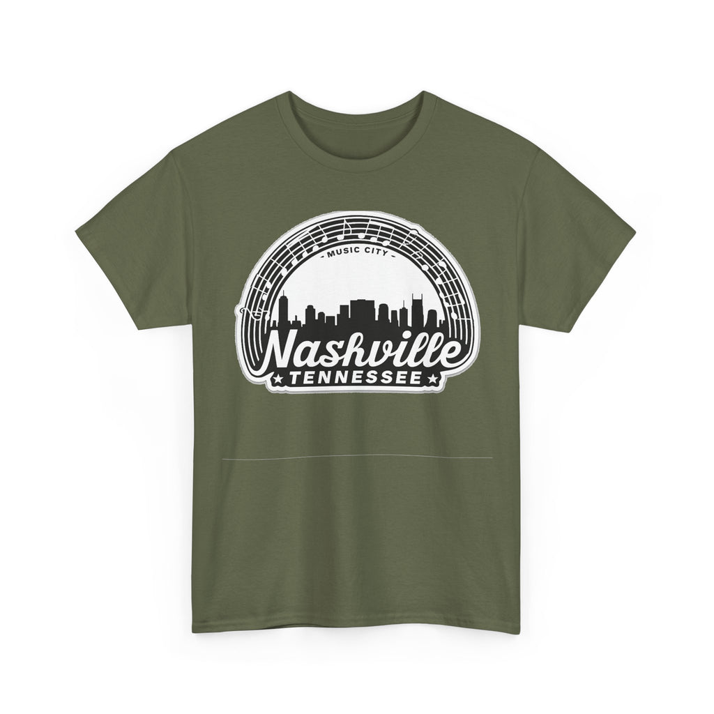 Nashville Tennessee Skyline Tee — Retro Music City Graphic Shirt