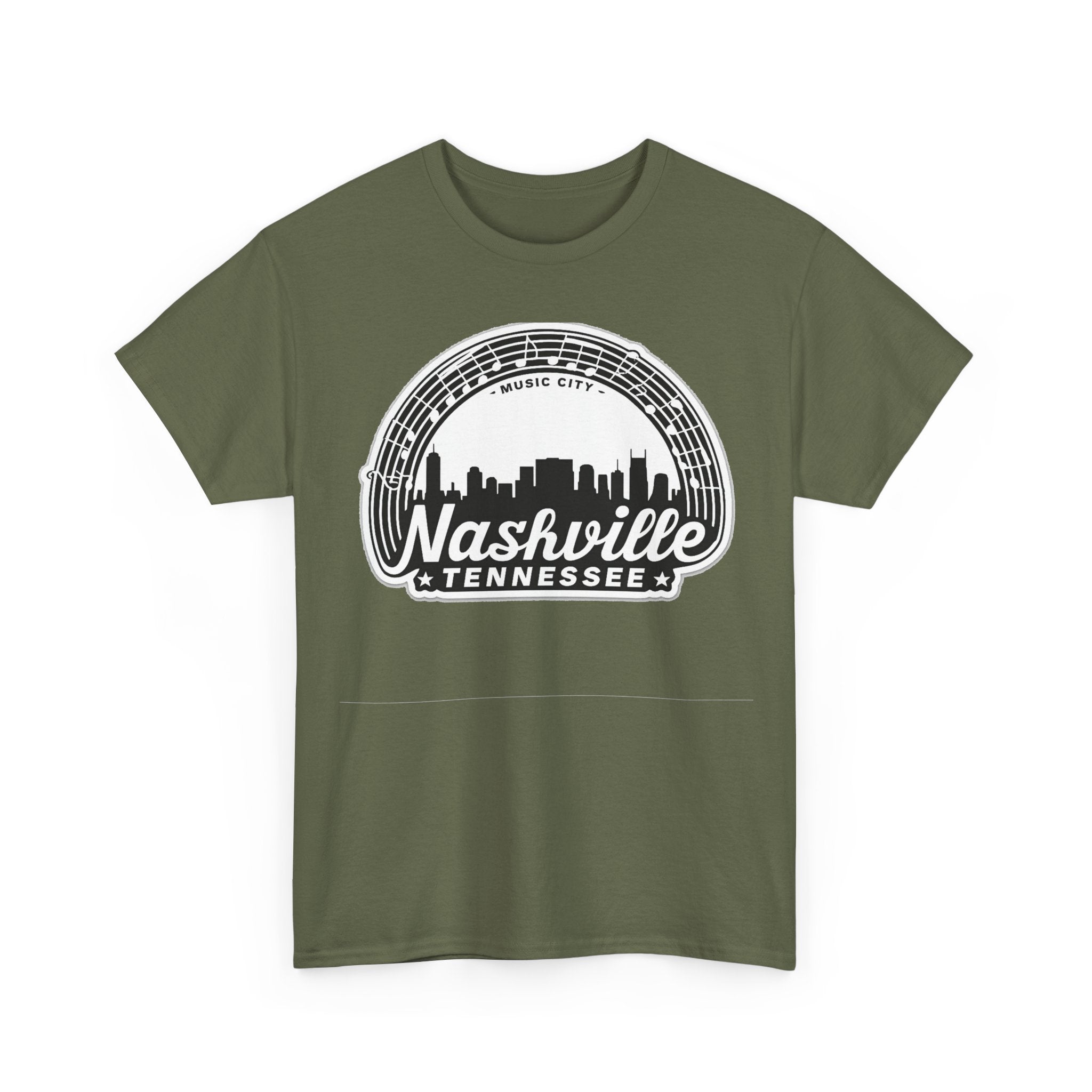 Nashville Tennessee Skyline Tee — Retro Music City Graphic Shirt