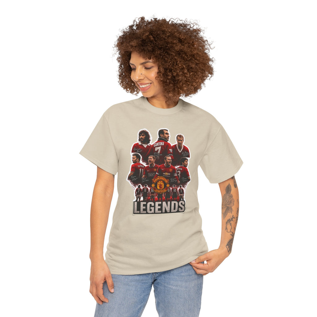 Manchester United Legends Football Team Tee — Retro Manchester United Players Graphic Shirt