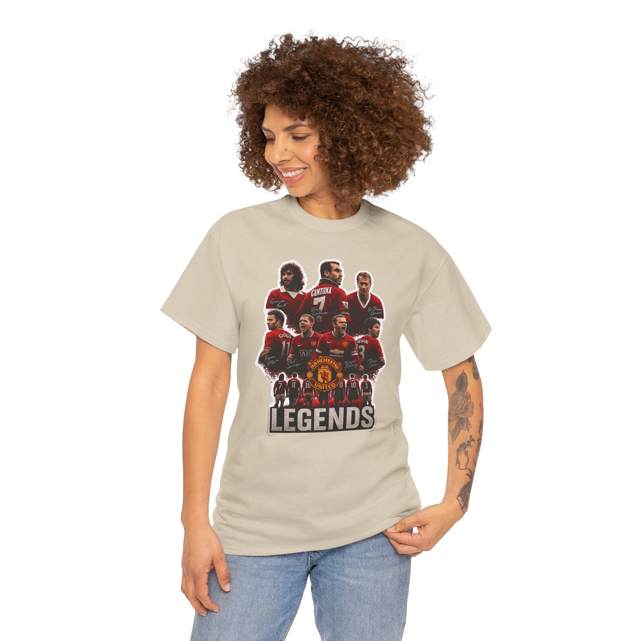 Manchester United Legends Football Team Tee — Retro Manchester United Players Graphic Shirt