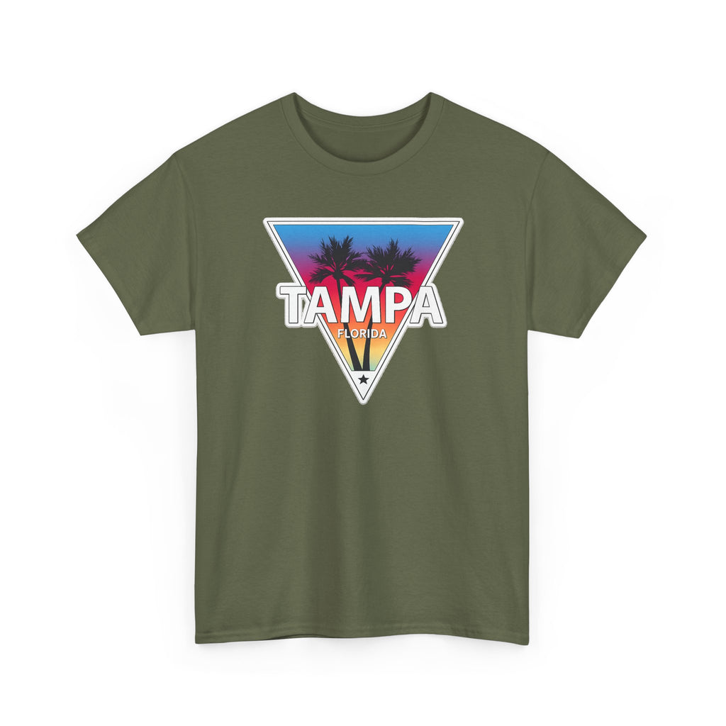 Tampa Retro Sunset Cotton T-Shirt