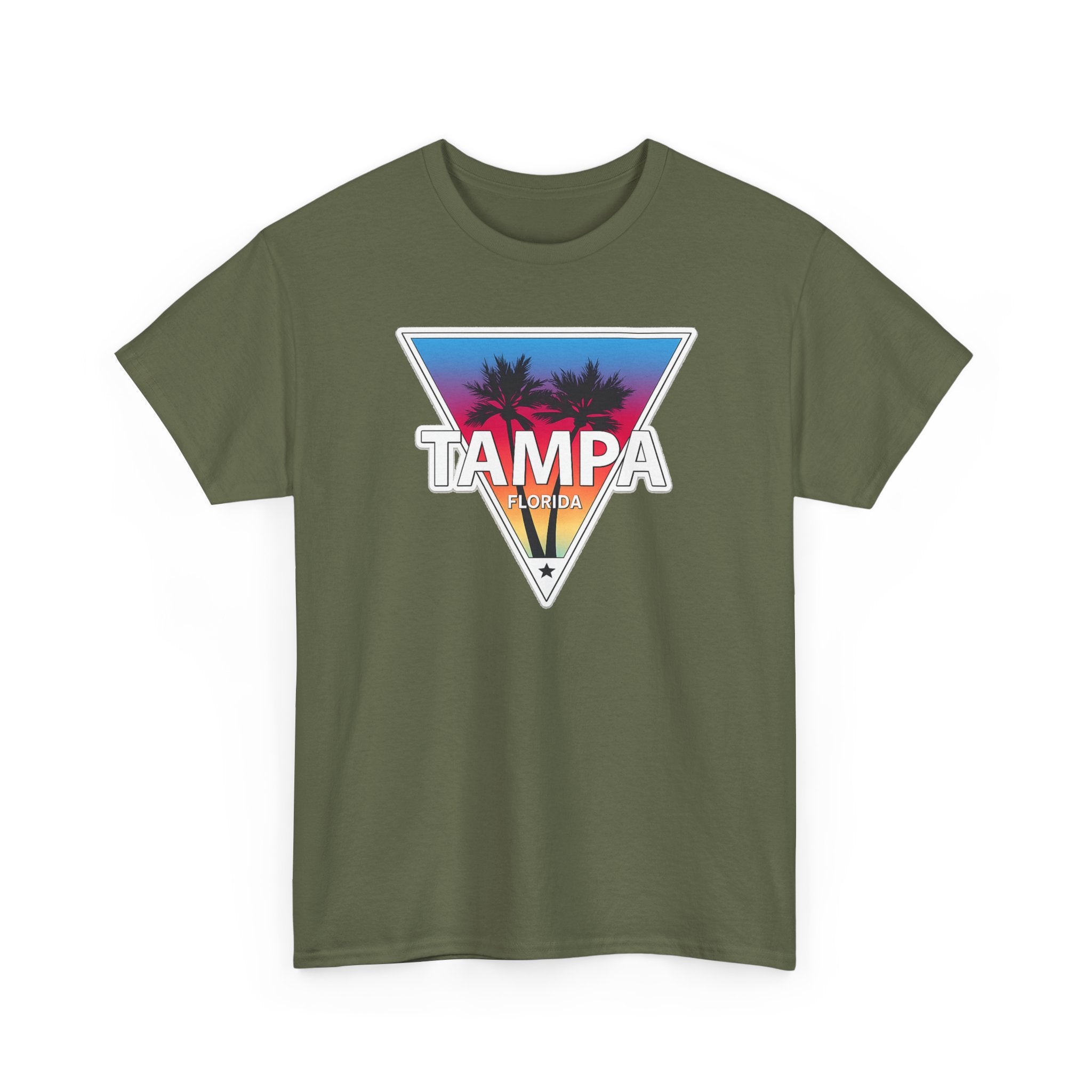 Tampa Retro Sunset Cotton T-Shirt