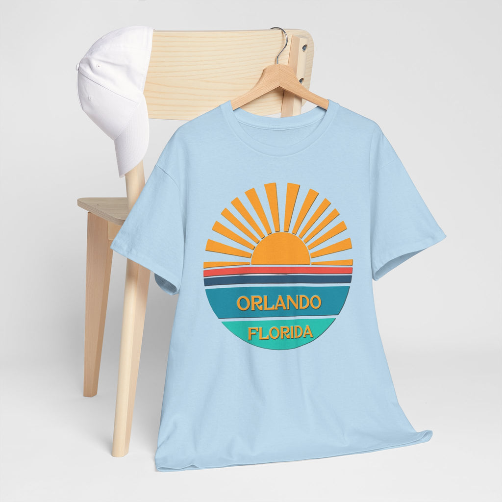 Orlando Florida Sunset T-Shirt – Retro Sunburst Vacation Tee
