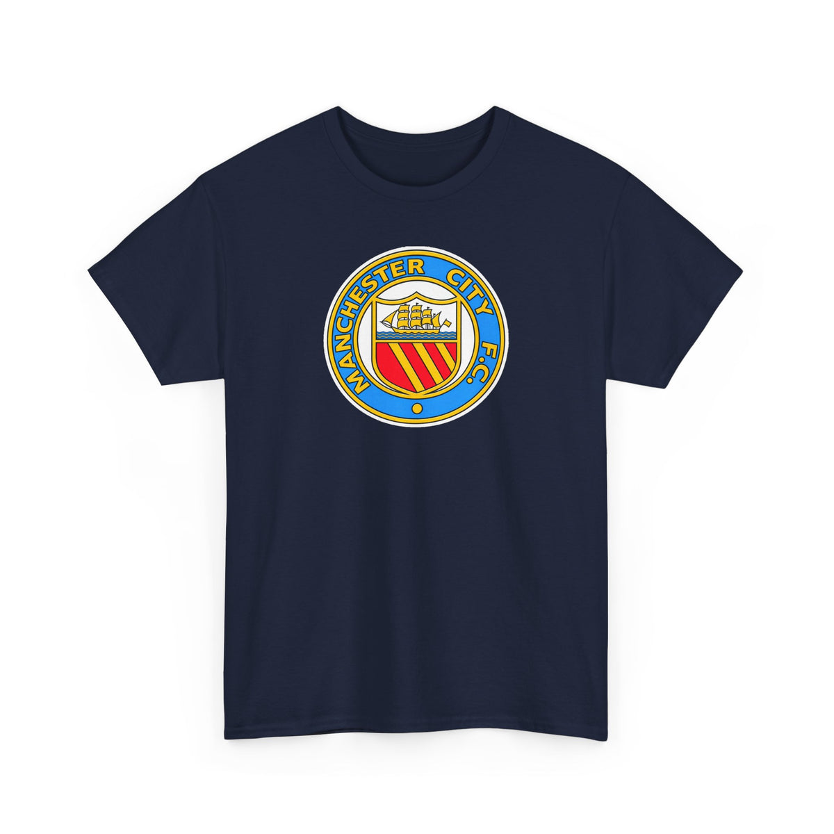 Manchester City Retro Crest Cotton T-Shirt