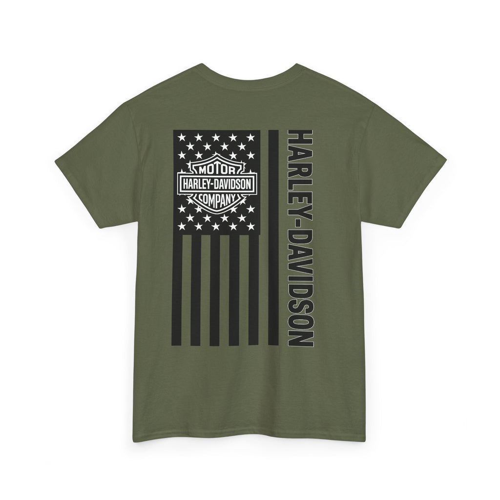 Harley-Davidson American Flag Tee — Vintage Motor Company Back Print