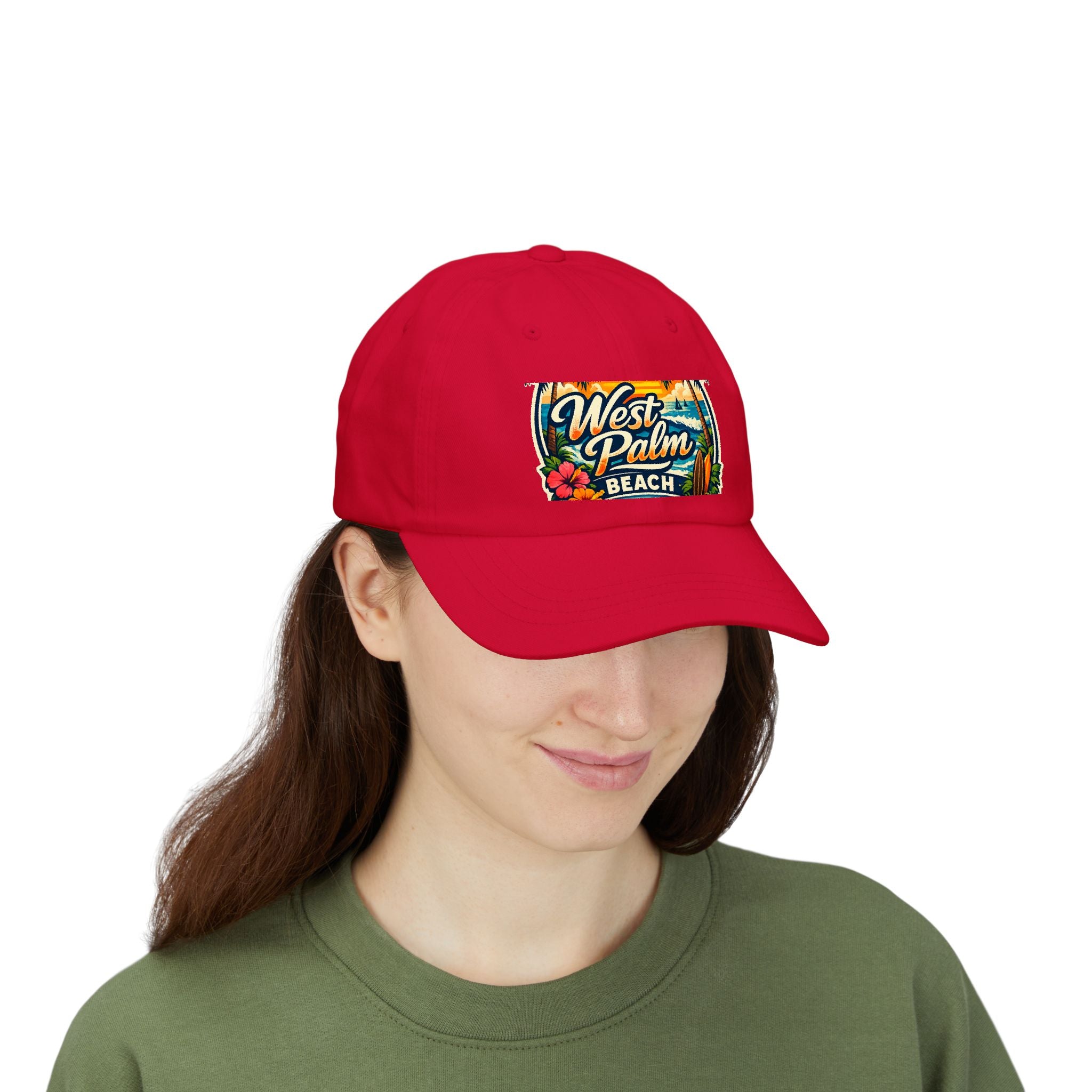 West Palm Beach Dad Cap — Vintage Surfboard Floral Beach Hat