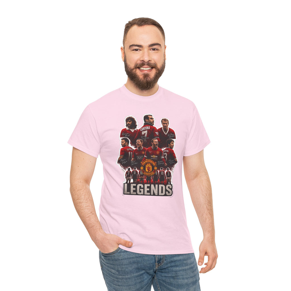 Manchester United Legends Football Team Tee — Retro Manchester United Players Graphic Shirt