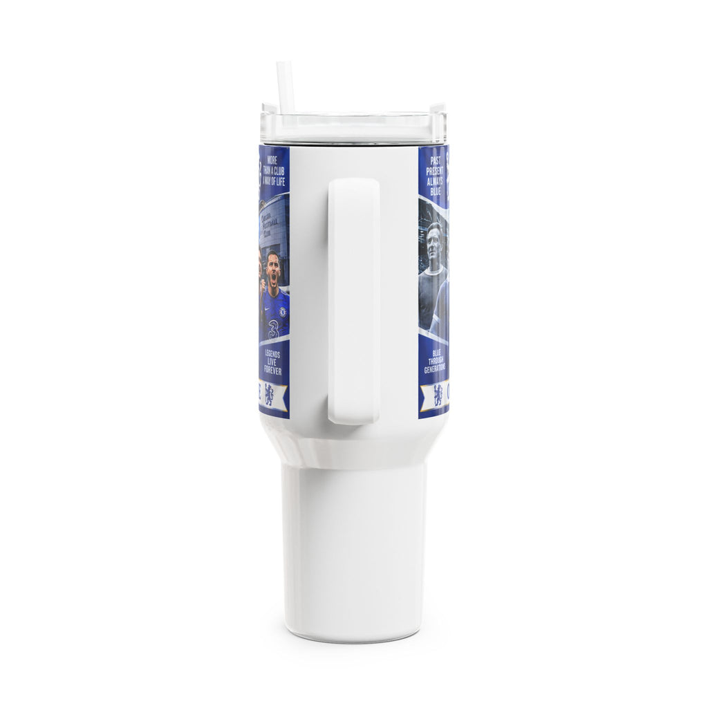 Chelsea FC 40oz Travel Tumbler — Once A Blue, Always A Blue Stadium Mug