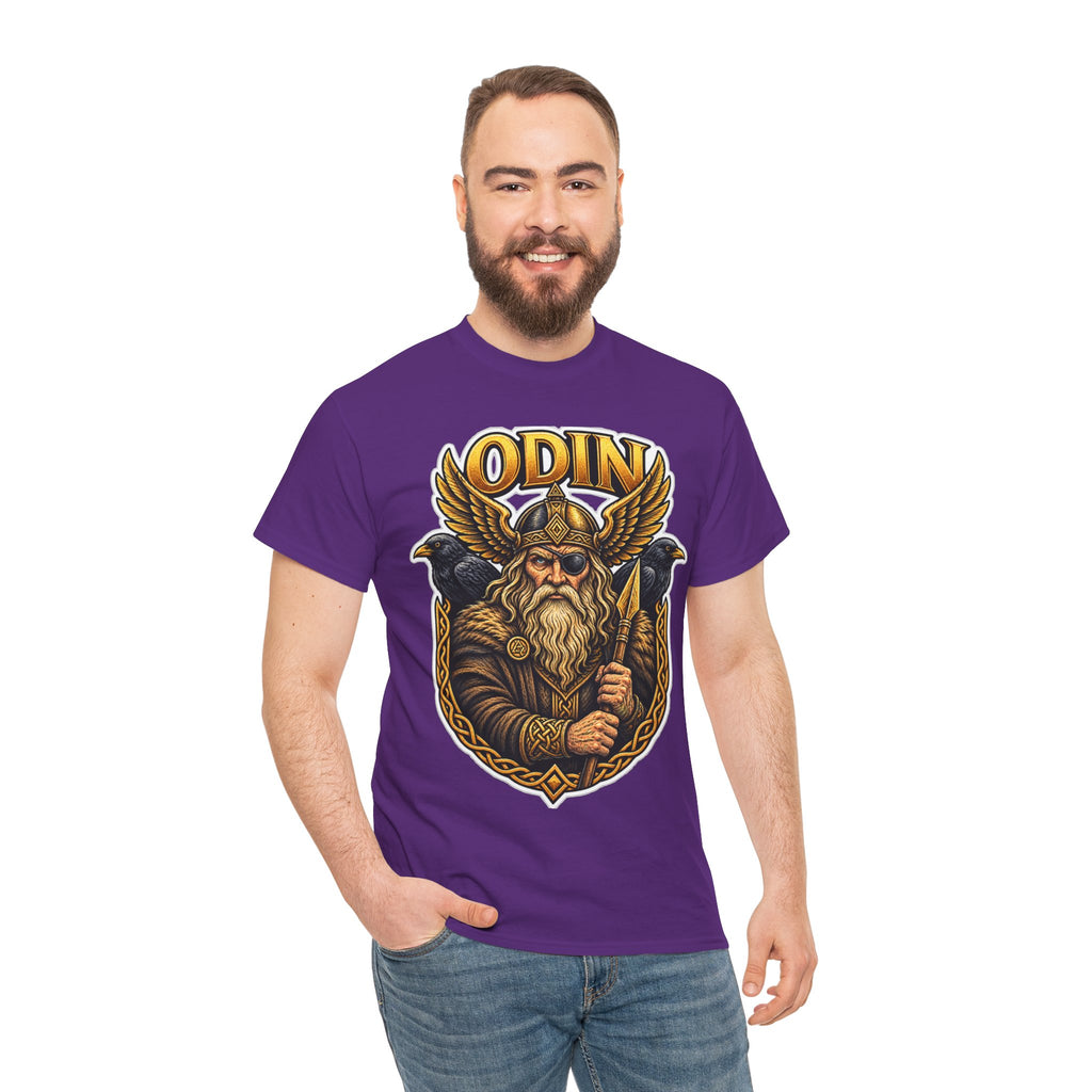Odin Viking Cotton T-Shirt — Norse God Graphic Tee