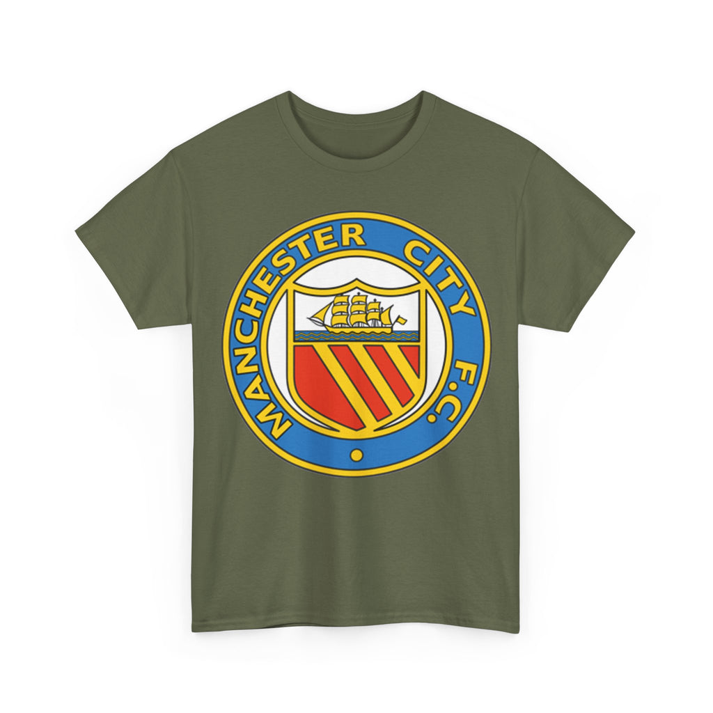 Manchester City Football Club Retro Crest T-Shirt - Retro Soccer Fan Tee