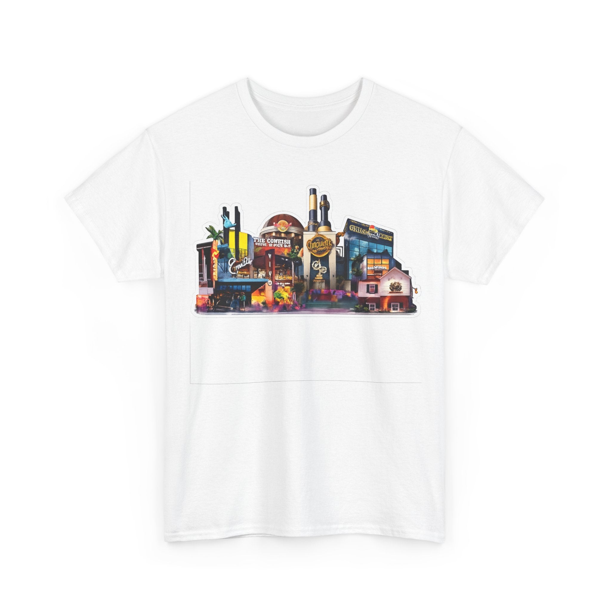 Universal Orlando Skyline T-Shirt — Neon Strip Casino Cityscape Tee