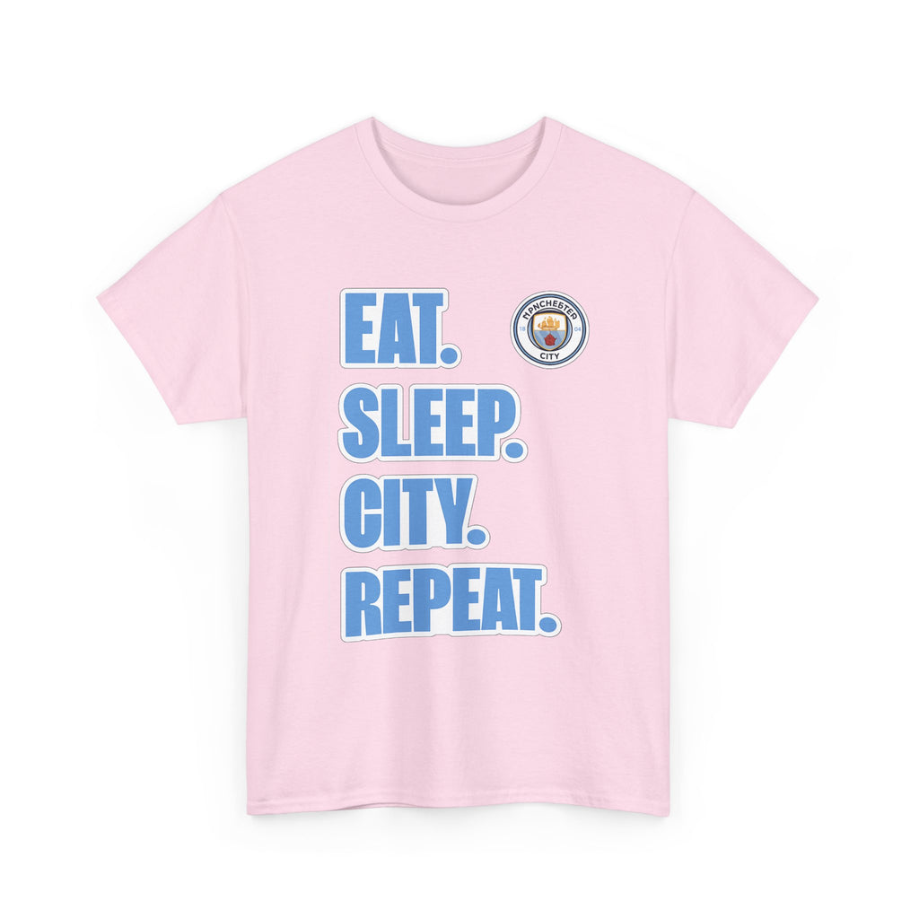 Eat. Sleep. City. Repeat. T‑Shirt — Manchester City Fan Tee