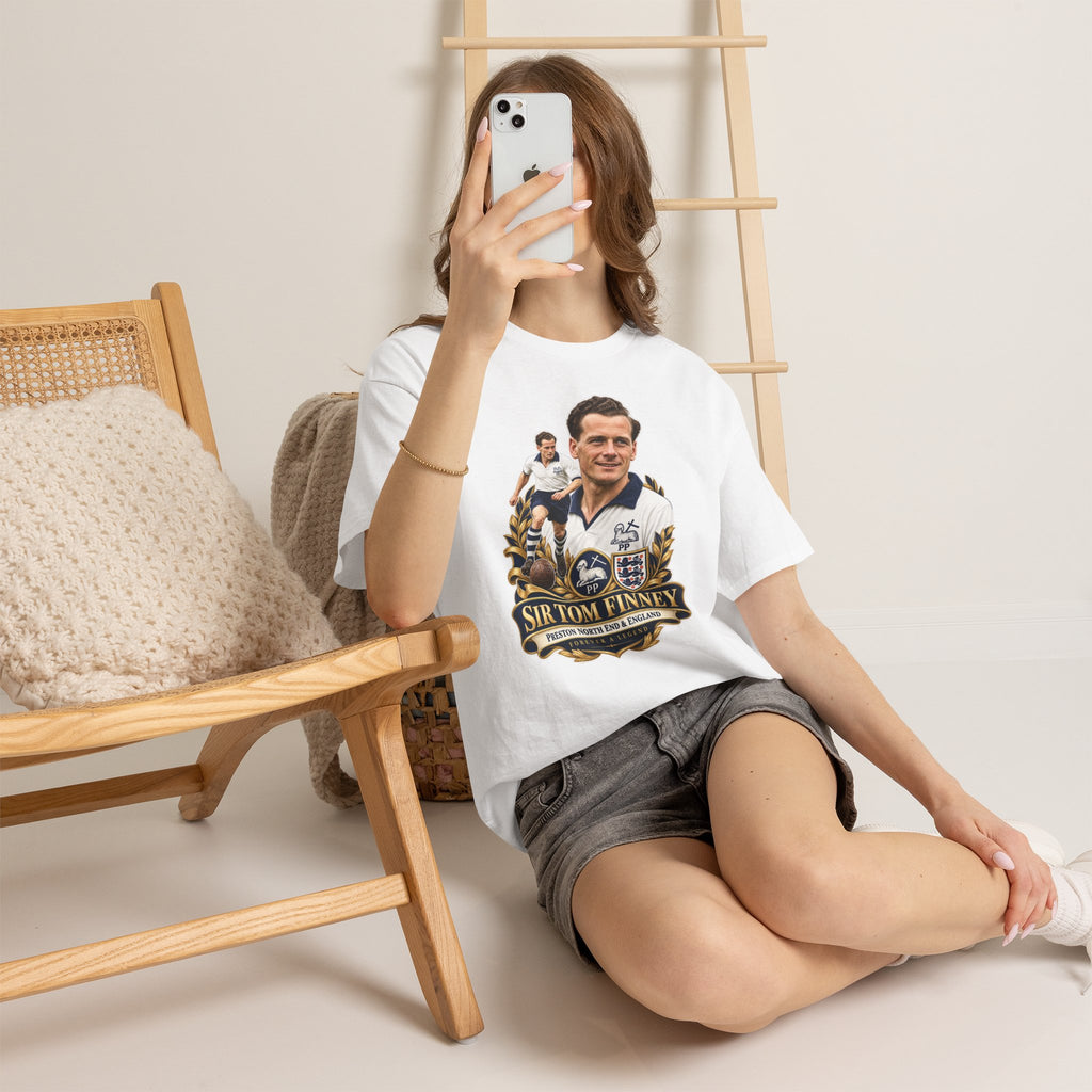 Sir Tom Finney Tribute T-Shirt – Vintage Preston North End & England Football Tee
