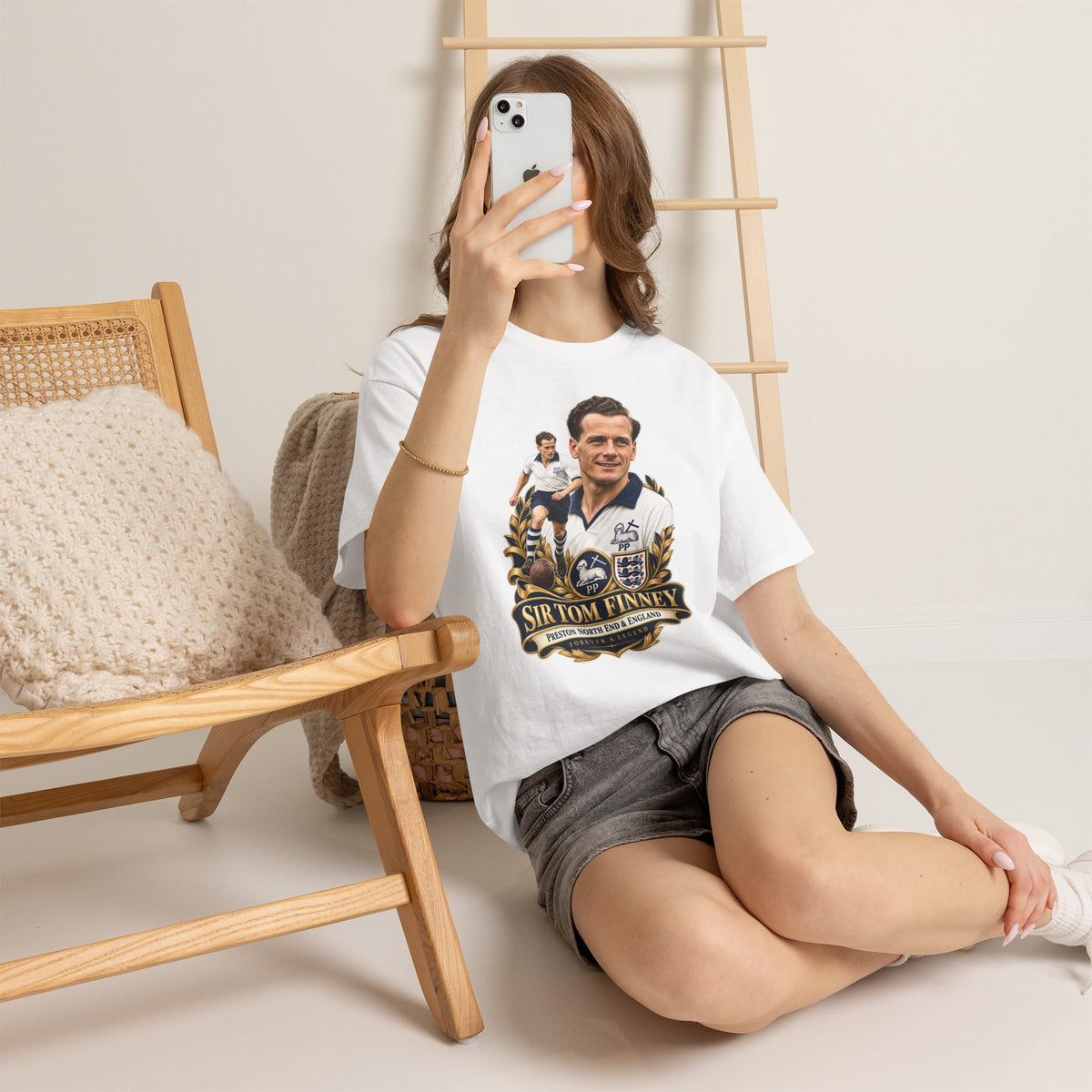 Sir Tom Finney Tribute T-Shirt – Vintage Preston North End & England Football Tee
