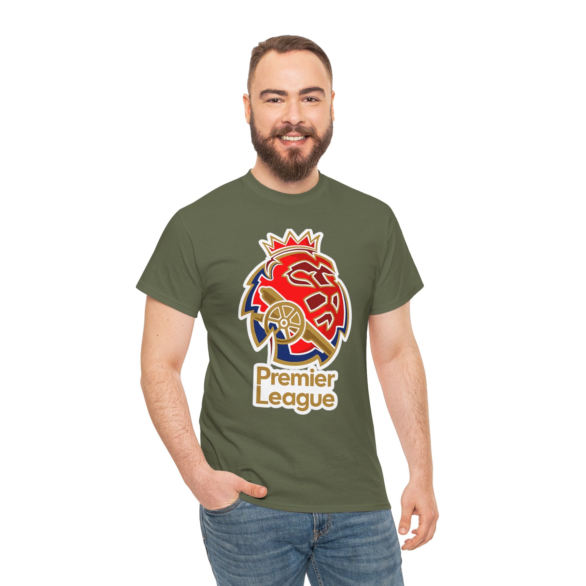 Arsenal Premier League Lion Logo T-Shirt — Soccer Fan Tee