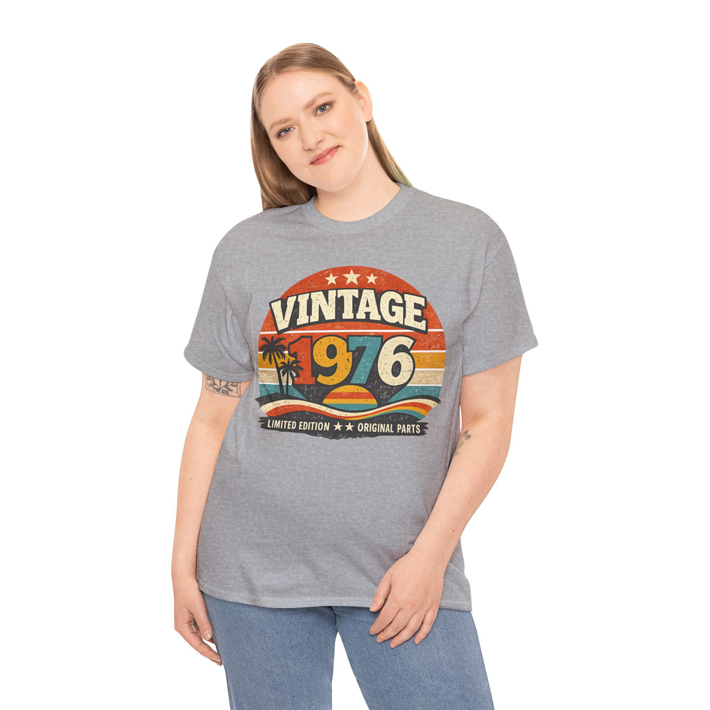 Vintage 1976 T-Shirt — Retro Beach Graphic "Vintage 1976" Birthday Tee