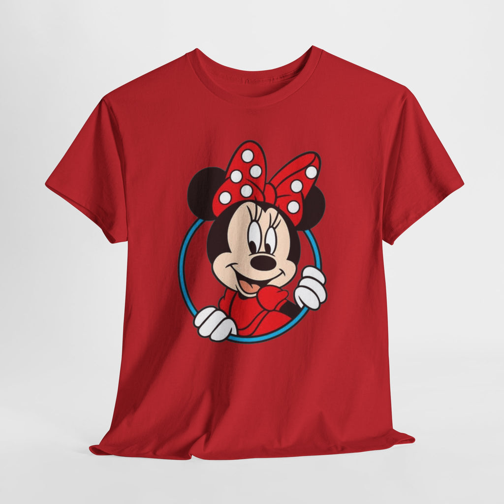Minnie Mouse Retro Peeking Cotton T-Shirt / Tee