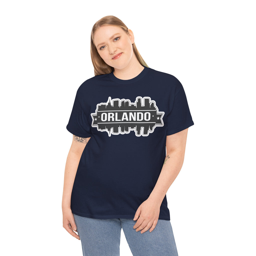 Orlando Skyline T-Shirt — Retro Badge Cityscape Tee