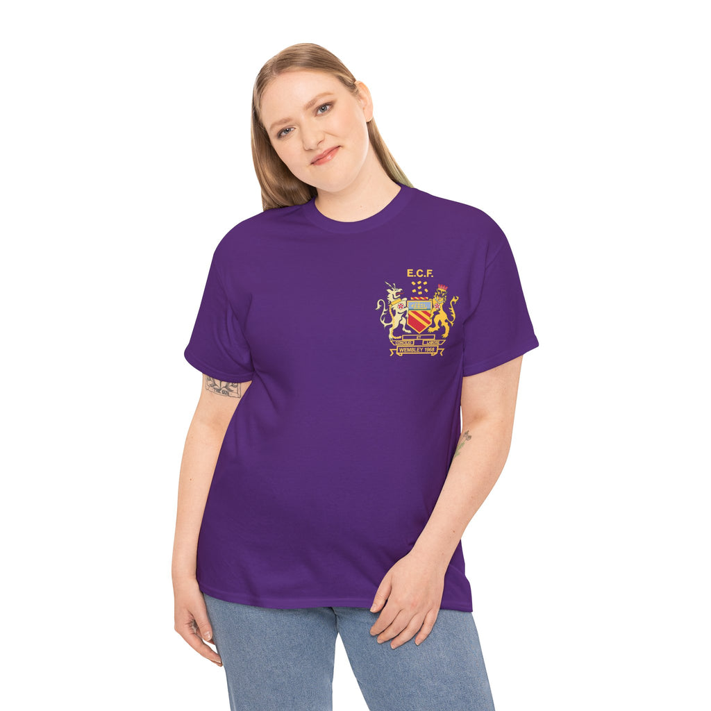 Manchester United Wembley 1968 Heraldic Crest Tee — Vintage Coat of Arms Chest Print