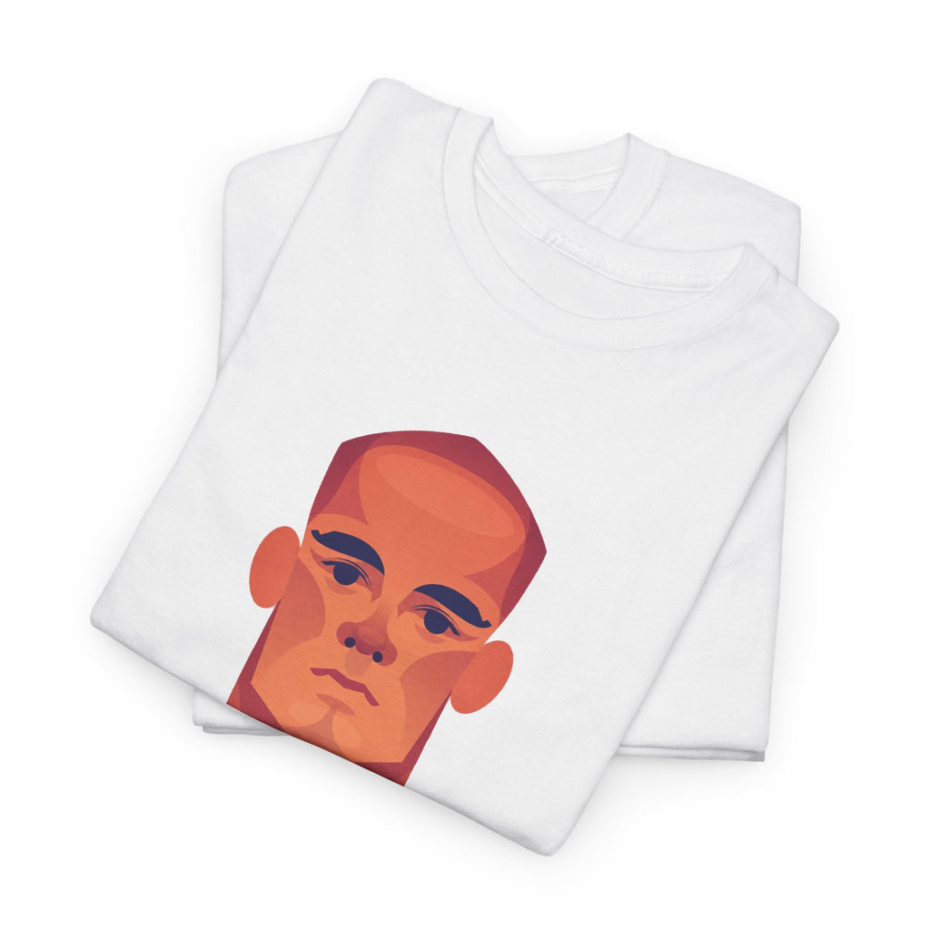 Vinny Kompany Manchester City Legend Minimalist Portrait Tee — Bold Stylized Face Graphic T-Shirt