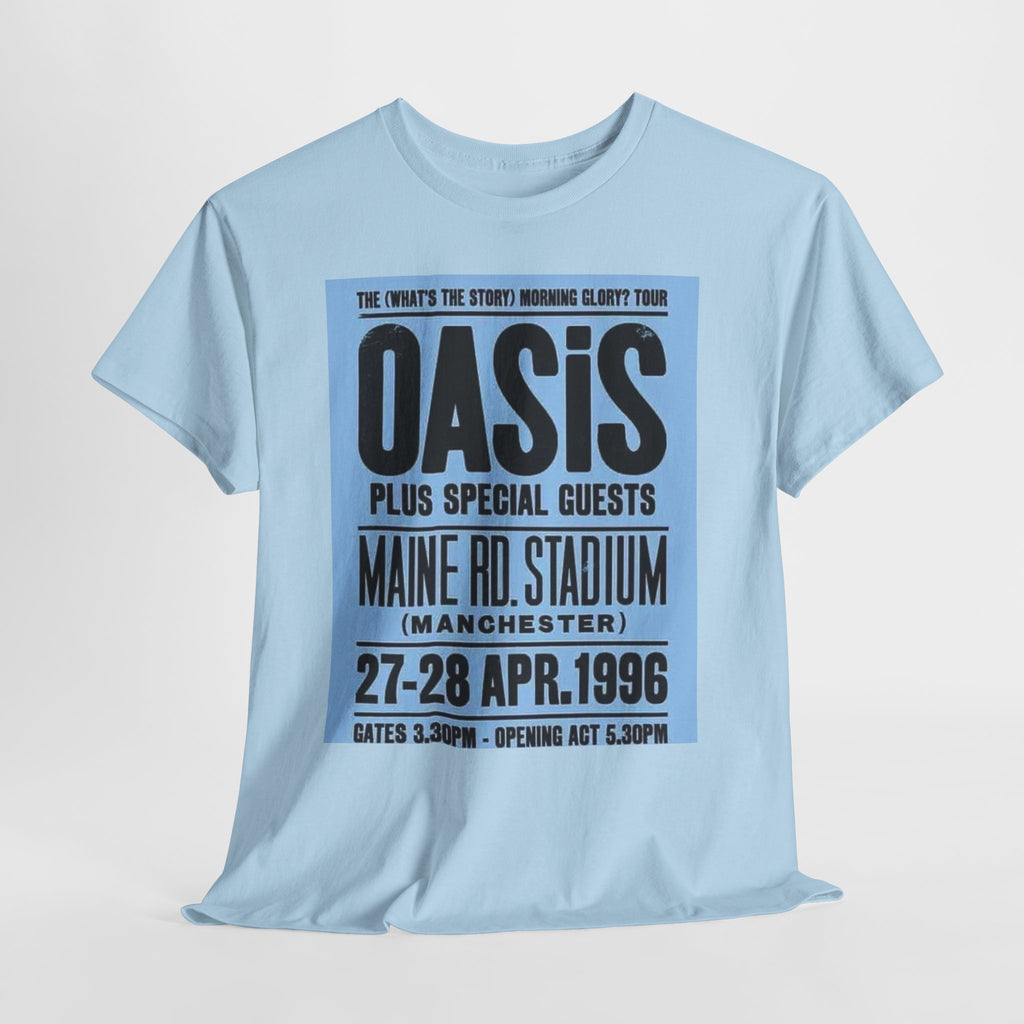 Oasis 1996 Maine Road Tour Poster T‑Shirt — Maine Rd. Stadium Concert Tee