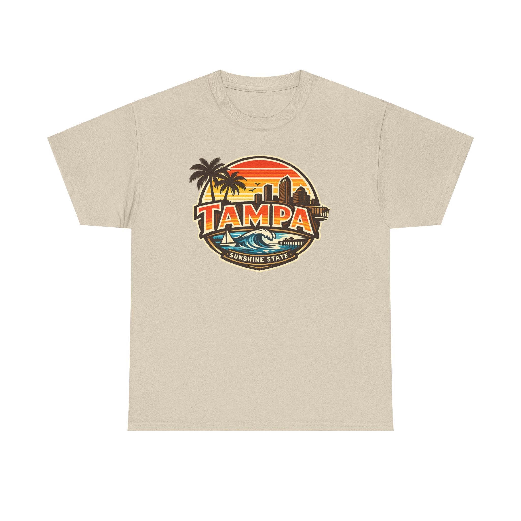 Tampa Retro Sunset T-Shirt – Vintage Palm Beach Skyline Tee