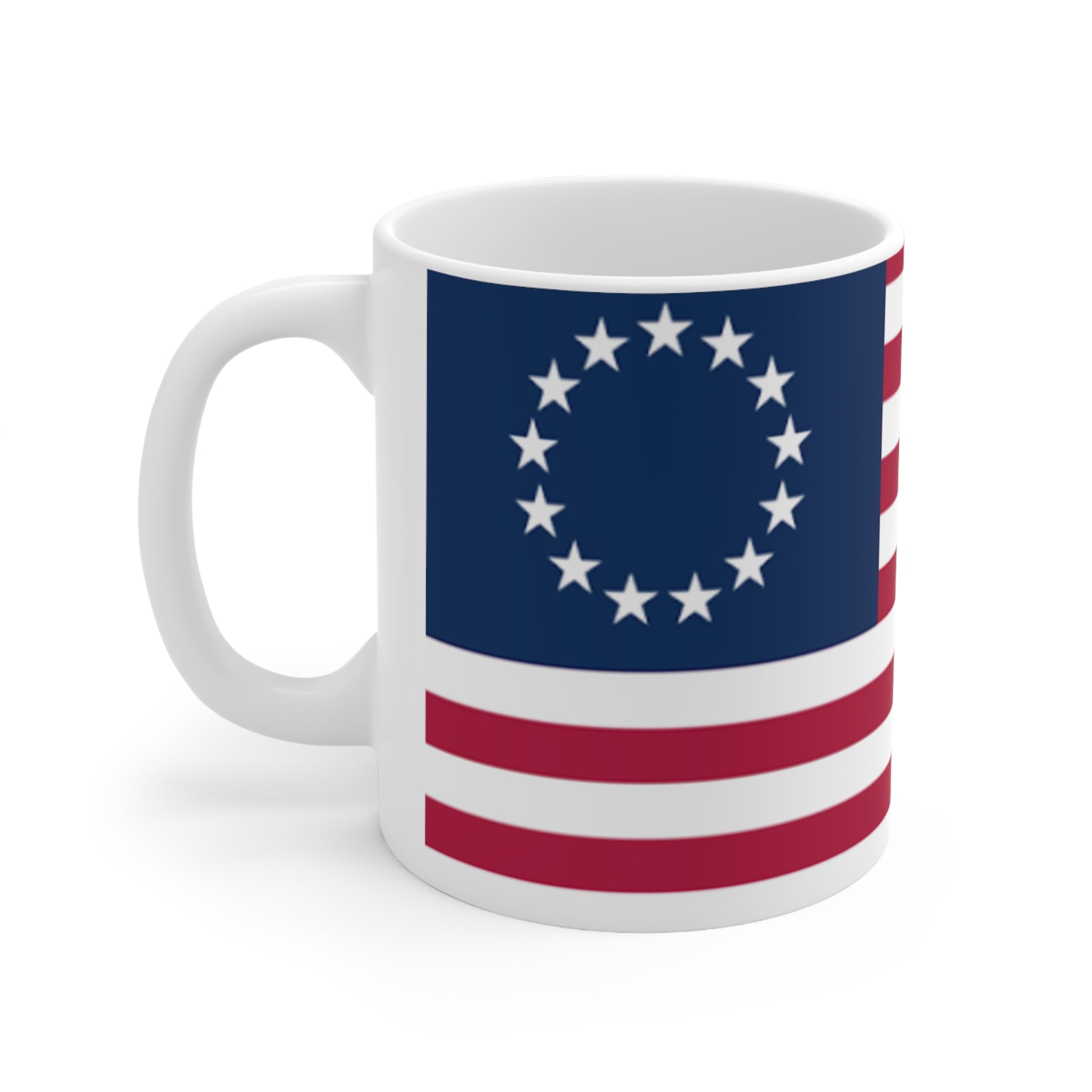Betsy Ross 13-Star Flag Ceramic Coffee Mug — 11oz & 15oz