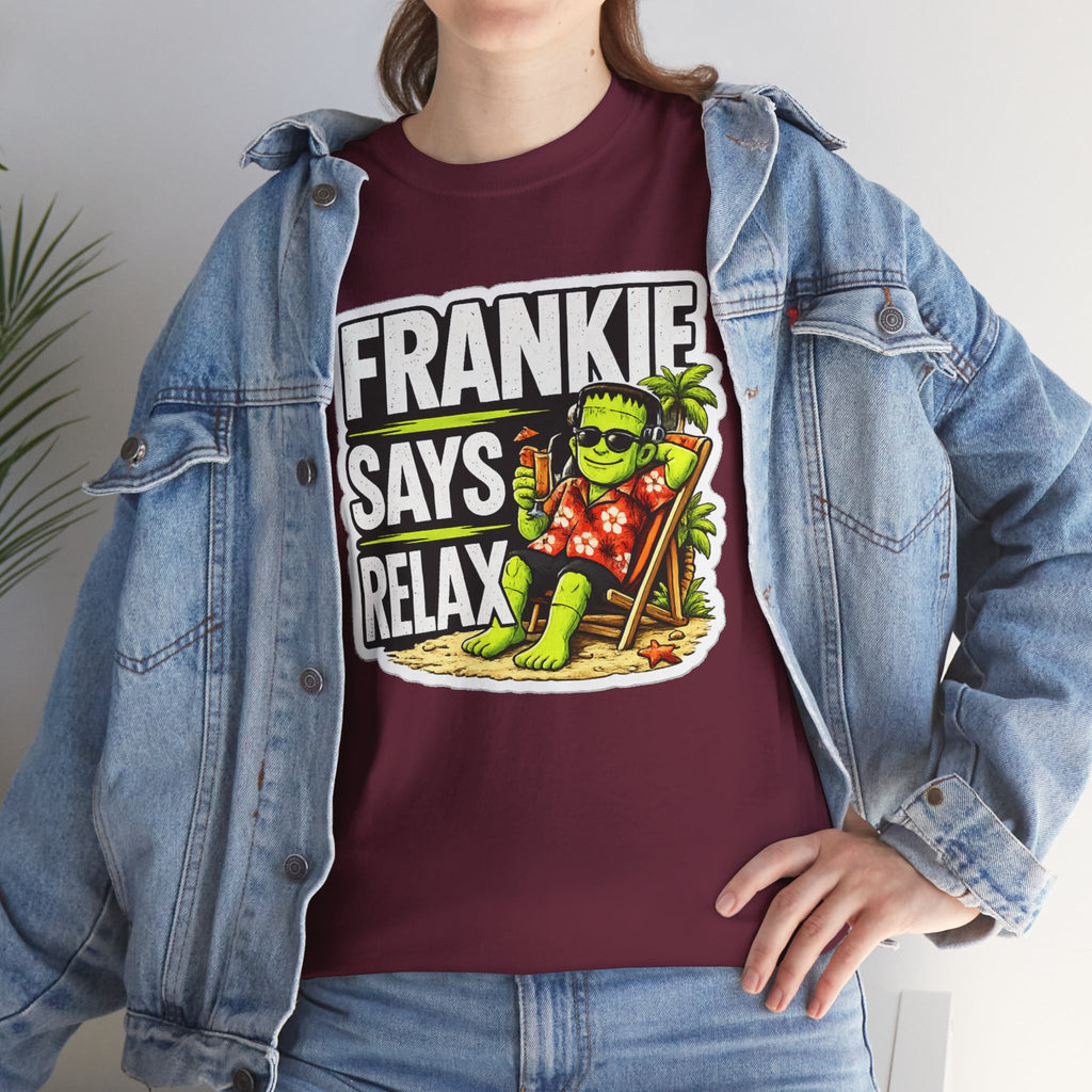 Frankie Says Relax Funny Graphic Cotton T-Shirt