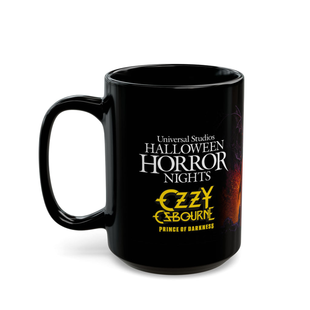 Gothic Halloween Black Mug — Demon Bat Witch Skull Design (11oz/15oz)