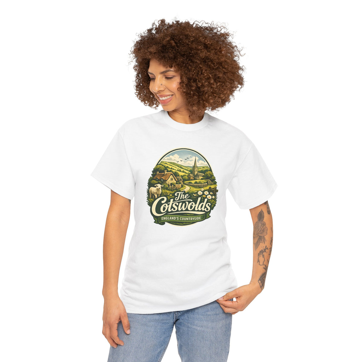 Cotswolds Vintage Landscape T‑Shirt — The Cotswolds Countryside Tee