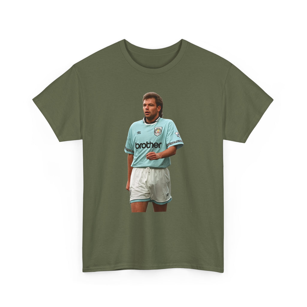Uwe Rosler Manchester City Legend Graphic Tee - Retro Football Kit Print