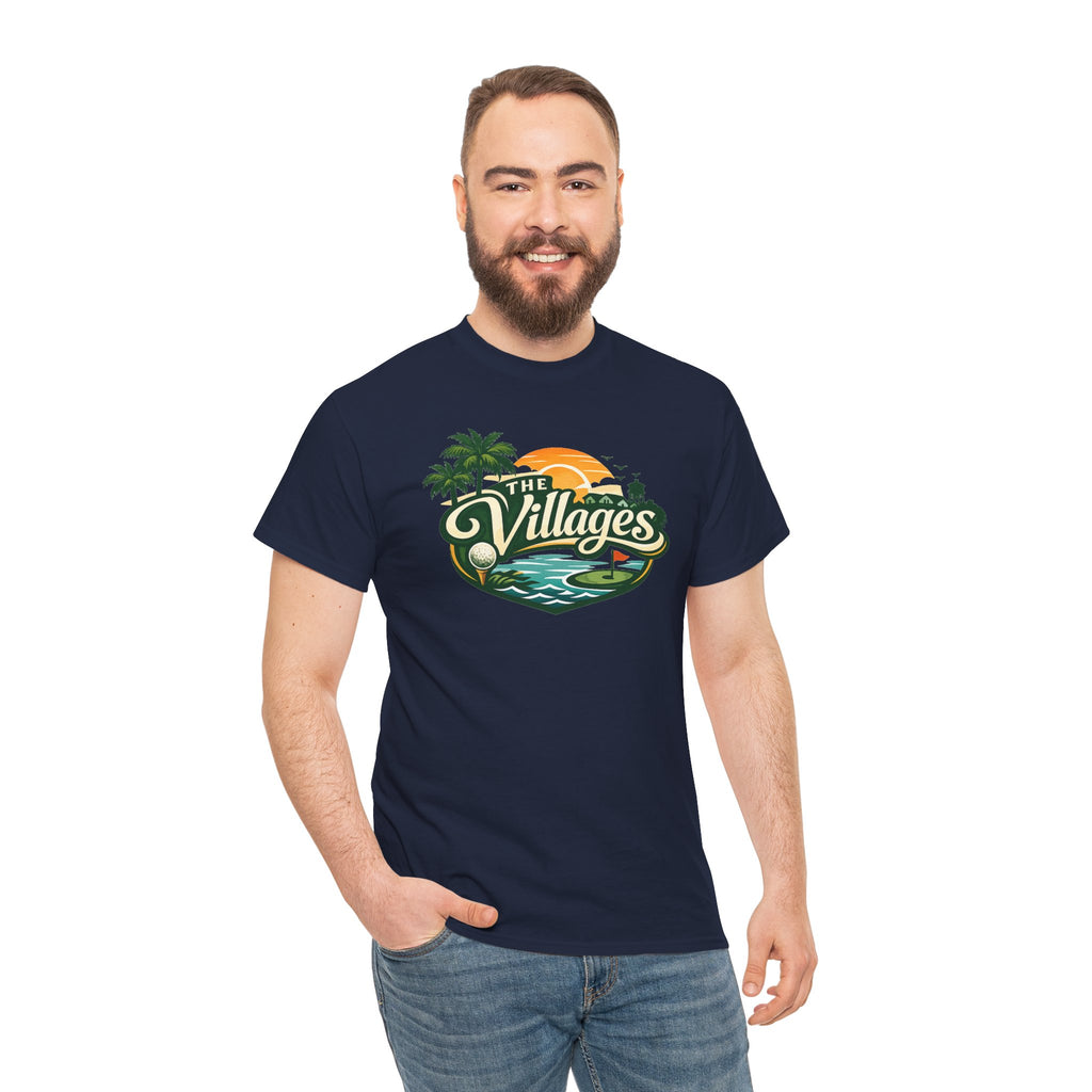The Villages of Florida Sunset Logo Tee - Florida Palm Beach Retro T-Shirt